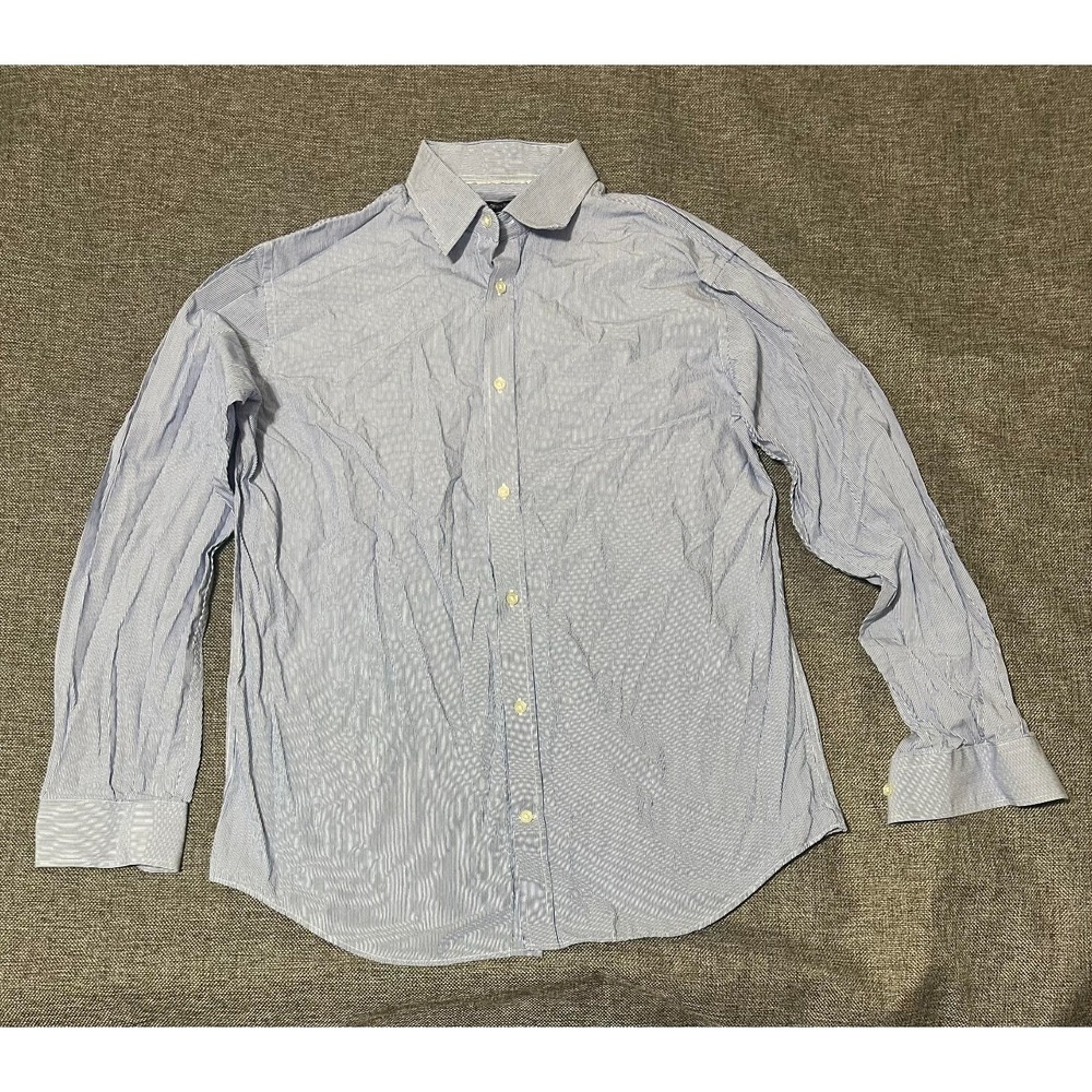 Monoprix Homme Regular Fit 43/44 Men's‎ Striped Long Sleeve Shirt